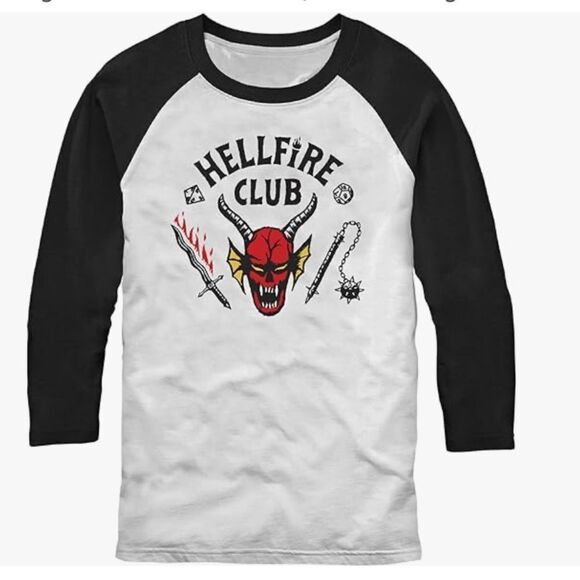 Hot Topic Stranger Things Hellfire Club T-Shirt White 2X Nwt in packaging - Picture 2 of 5